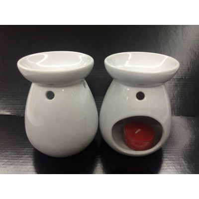 White Ceramic Oil Tealight Burner