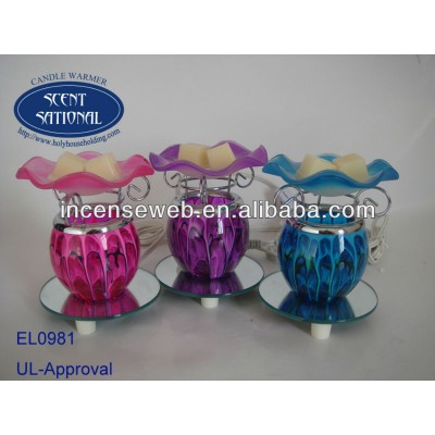 WHOLESALE GLASS ELECTRIC LIGHT FLOWER CANDLE WAX WARMER