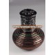 Wholesale Dark Glass Catalytic Fragrance Oil Lamp With Zinc Alloy Crown Cap